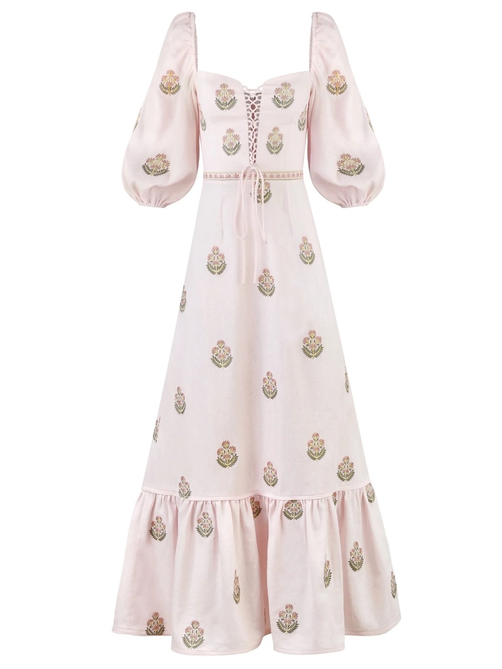 ROSEWATER HOUSE MITRA MAXI DRESS in PINK & PINK - Picture 2 of 12
